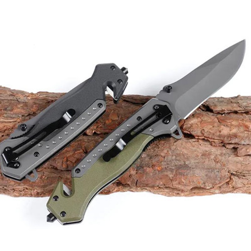 Portable outdoor camping survival knife folding blade